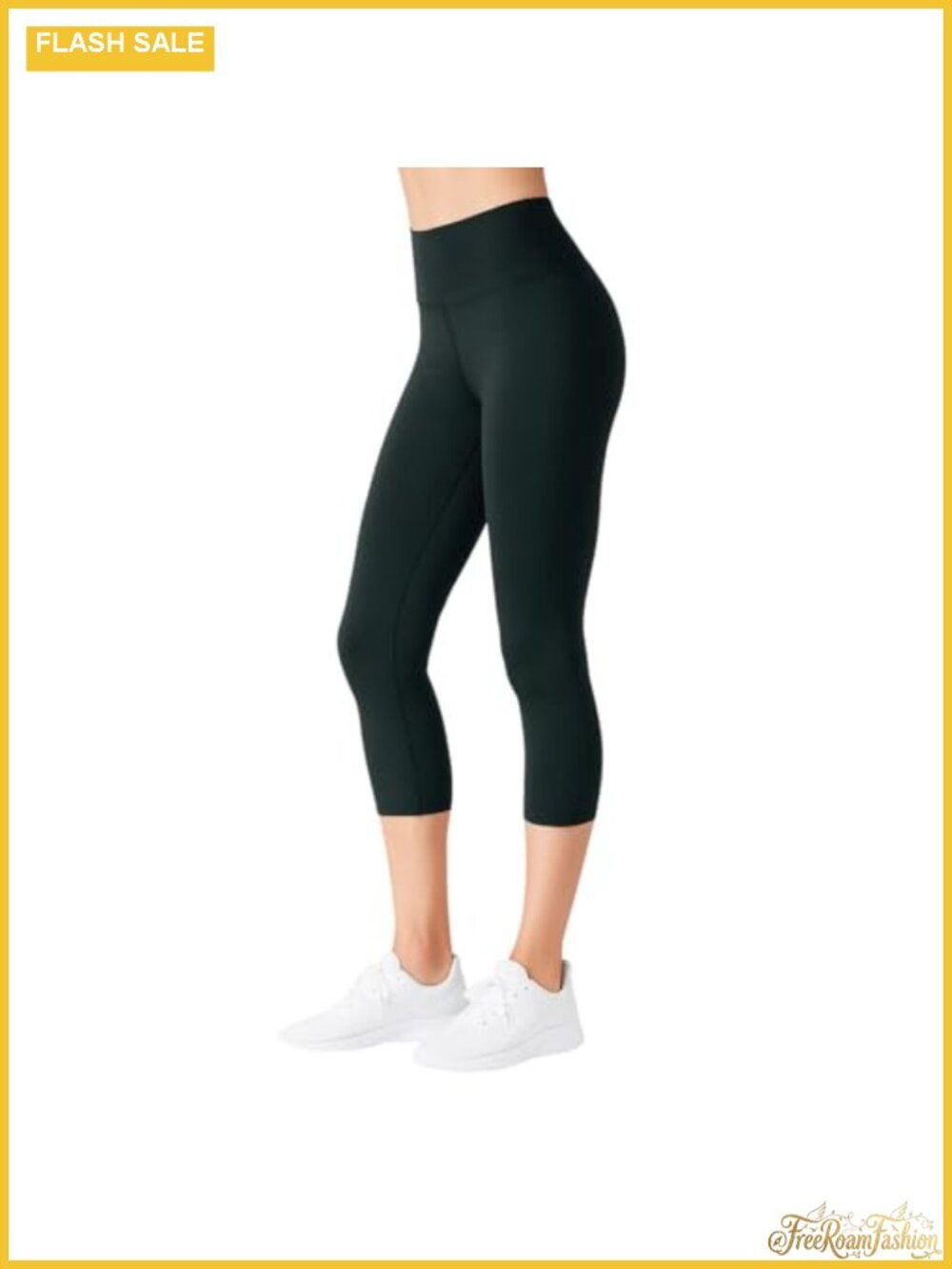High Waisted Leggings for Women - Tummy Control, Breathable Capri Yoga Pants
